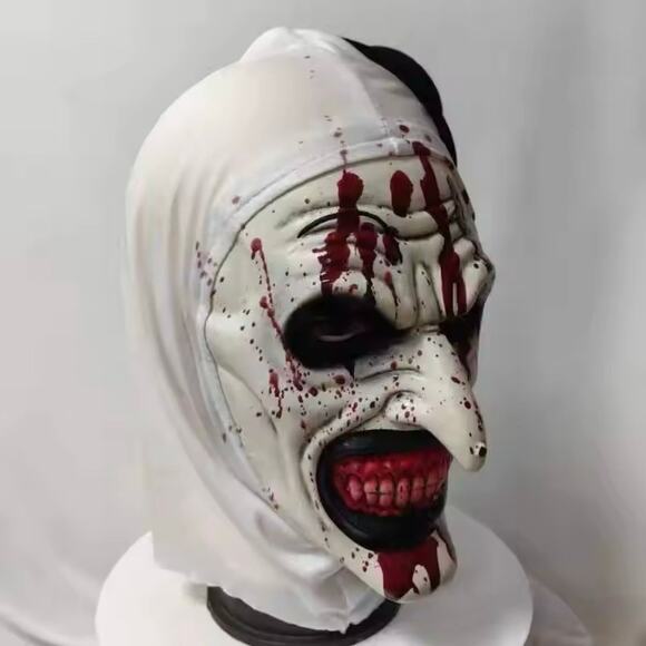 Scary Terrifier 3 Cosplay Mask Halloween Clown Bloody Latex Soft Props Party - Picture 3 of 4